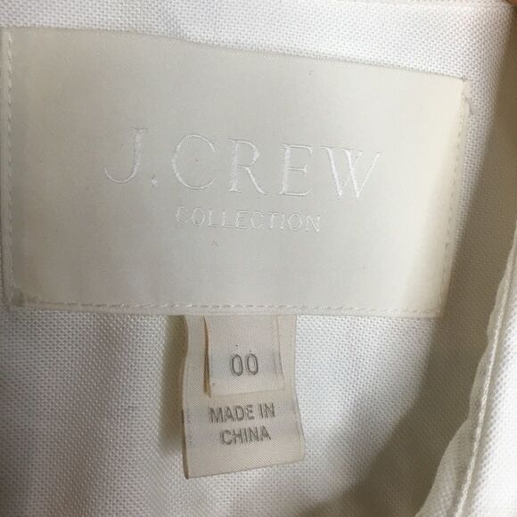 J. Crew Collection Sz 00 White Sequined Shirt - Picture 3 of 5